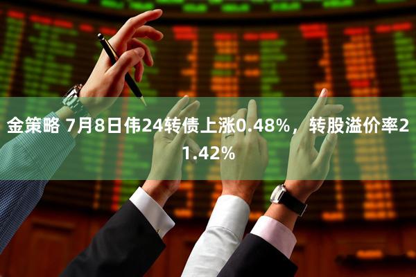 金策略 7月8日伟24转债上涨0.48%，转股溢价率21.42%